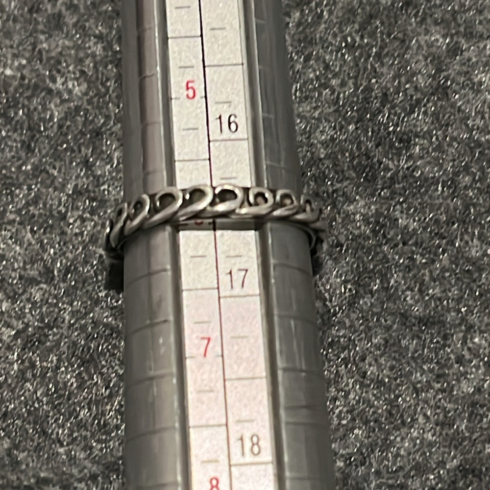 Sterling Scroll Band Stackable Ring-6 - image 2